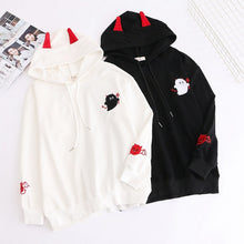 Load image into Gallery viewer, Girl Little Devil Horns Gothic Hooded Sweatshirts