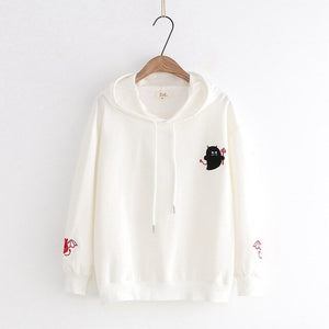 Girl Little Devil Horns Gothic Hooded Sweatshirts